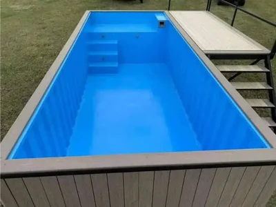 Piscina contenedor elevada con terraza integrada - Imagen 2